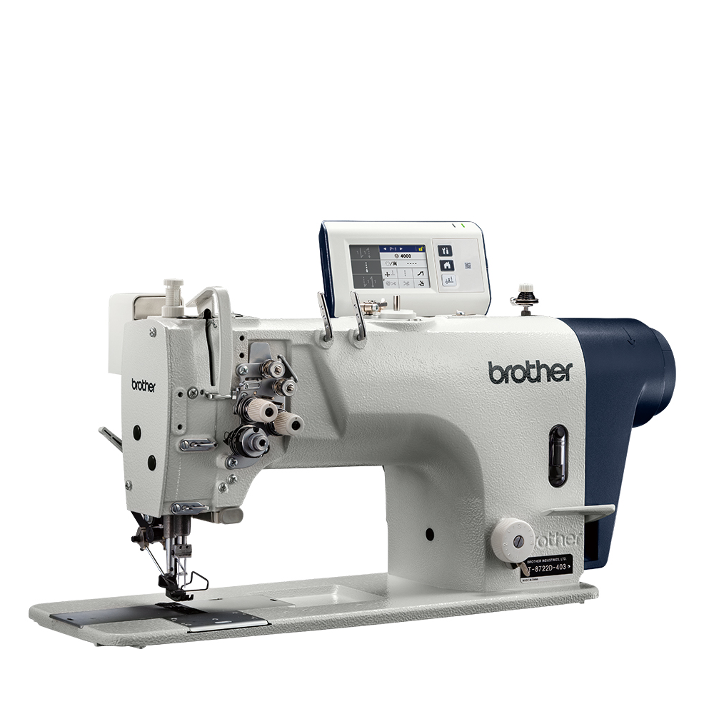 Brother T-8722D Machine à double aiguille FIXES, coupe fil, grand crochet
