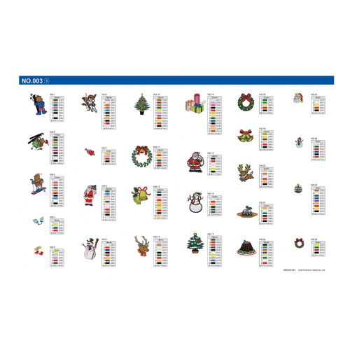 Collection de motifs de broderie n° 3 BLECUSB3