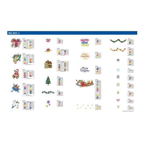 Collection de motifs de broderie n° 3 BLECUSB3