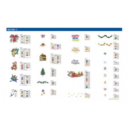 Collection de motifs de broderie n° 3 BLECUSB3