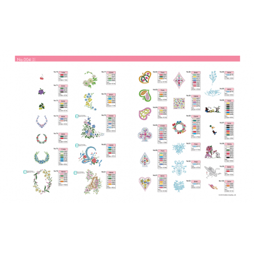 Collection de motifs de broderie n° 4 BLECUSB4