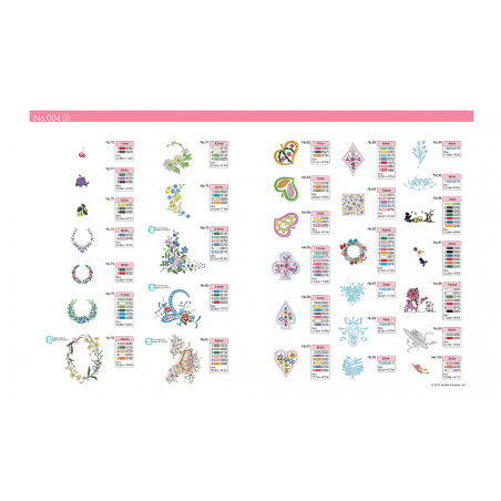 Collection de motifs de broderie n° 4 BLECUSB4