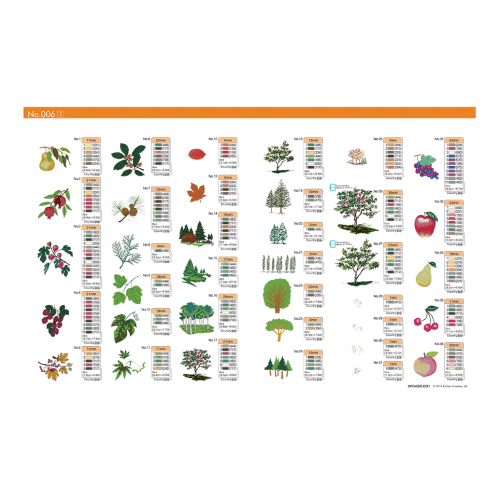 Collection de motifs de broderie n° 6 BLECUSB6