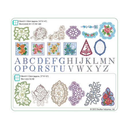 Collection de motifs de broderie n° 8 BLECUSB8
