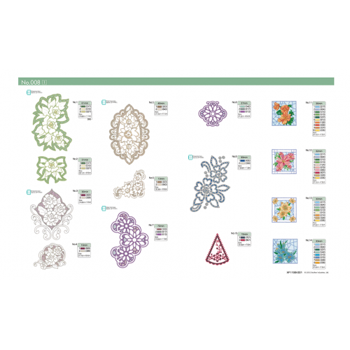 Collection de motifs de broderie n° 8 BLECUSB8