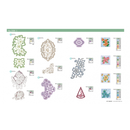 Collection de motifs de broderie n° 8 BLECUSB8