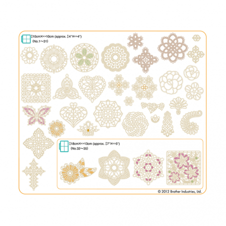 Collection de motifs de broderie n° 9 BLECUSB9