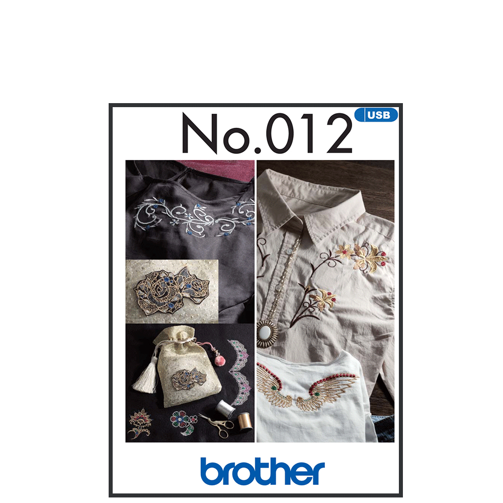 Collection de motifs de broderie n° 12 BLECUSB12