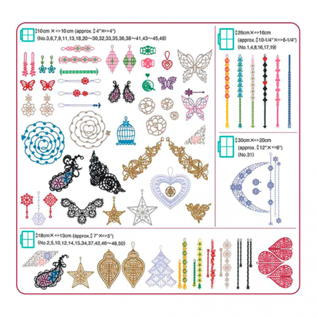 Collection de motifs de broderie n° 13 BLECUSB13