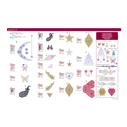 Collection de motifs de broderie n° 13 BLECUSB13