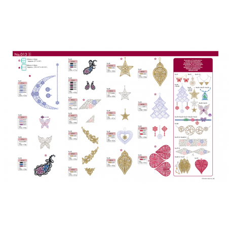 Collection de motifs de broderie n° 13 BLECUSB13