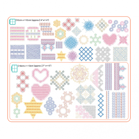 Collection de motifs de broderie n° 14 BLECUSB14