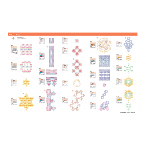 Collection de motifs de broderie n° 14 BLECUSB14