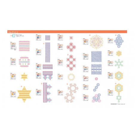 Collection de motifs de broderie n° 14 BLECUSB14