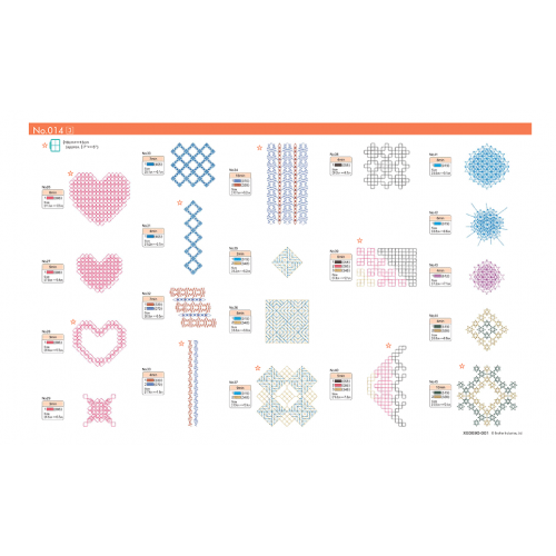Collection de motifs de broderie n° 14 BLECUSB14