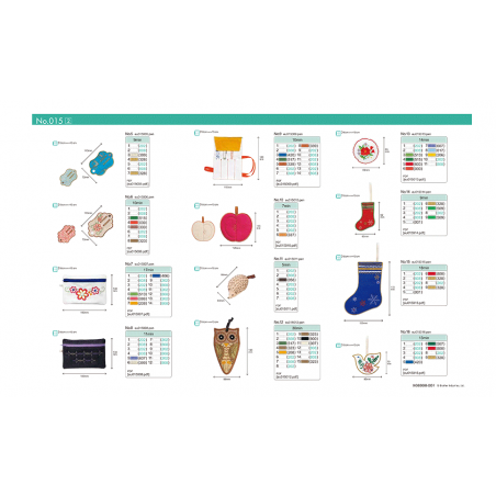 Collection de motifs de broderie n° 15 BLECUSB15