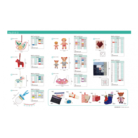 Collection de motifs de broderie n° 15 BLECUSB15