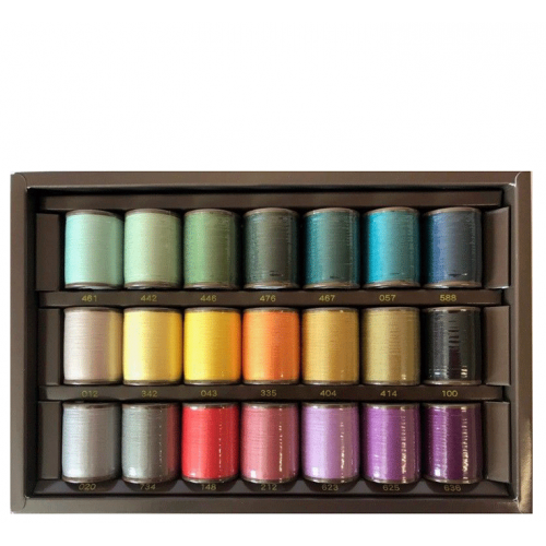 Boîte de fils à broder Brother Country CYT21 – 21 couleurs