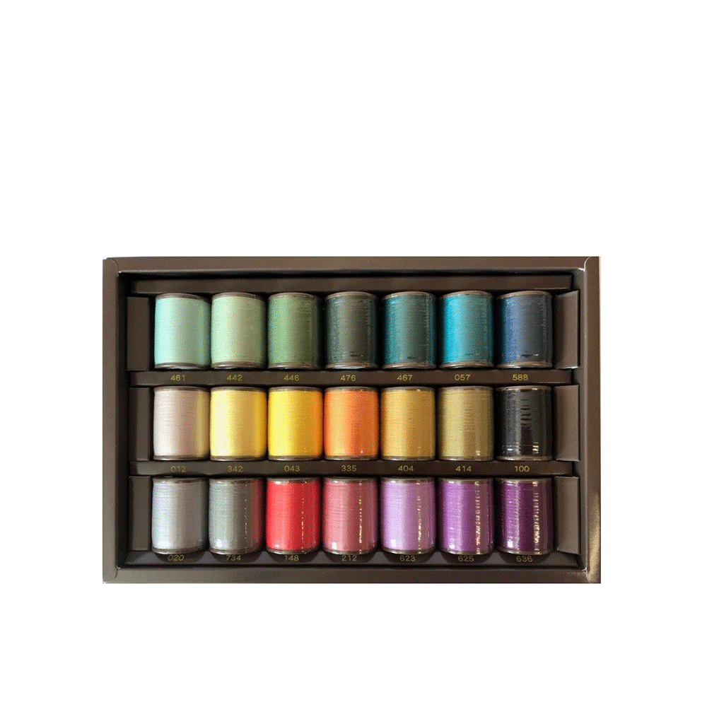 Boîte de fils à broder Brother Country CYT21 – 21 couleurs