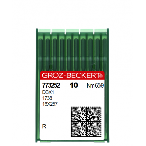 Aiguilles machine à coudre industrielle DBX1/1738/16X257/71X1 R Taille N° 65 (Boite de 10 aiguilles)