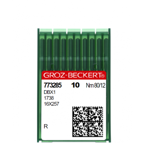 Aiguilles machine à coudre industrielle DBX1/1738/16X257/71X1 R Taille N° 80 (Boite de 10 aiguilles)