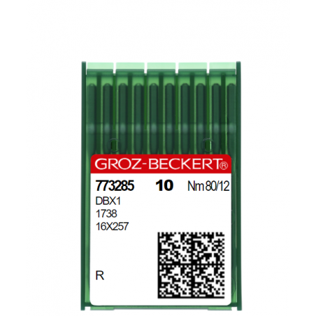 Aiguilles machine à coudre industrielle DBX1/1738/16X257/71X1 R Taille N° 80 (Boite de 10 aiguilles)