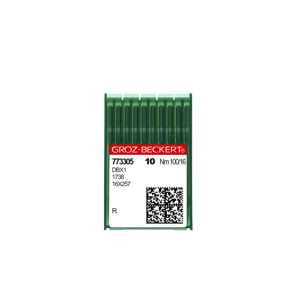 Aiguilles machine à coudre industrielle DBX1/1738/16X257/71X1 R Taille N° 100 (Boite de 10 aiguilles)