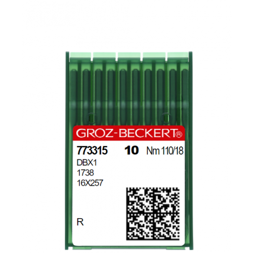 Aiguilles machine à coudre industrielle DBX1/1738/16X257/71X1 R Taille N° 110 (Boite de 10 aiguilles)