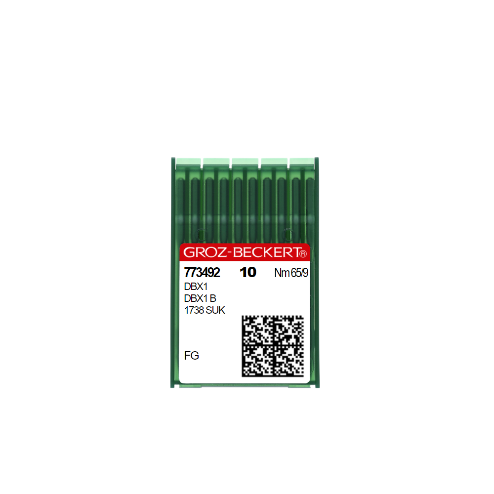 Aiguilles machine à coudre industrielle DBX1/1738/16X257 FG/SUK Taille N° 65 (Boite de 10 aiguilles)