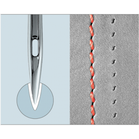 Aiguille 134-35 LR Pour machine triple entrainement Taille n° 130