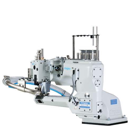 KINGTEX NTD6712 Machine Flatlock - Flatseamer 4 aiguilles 6 fils avec point de recouvrement dessus-dessous Moteur intégré, doubl