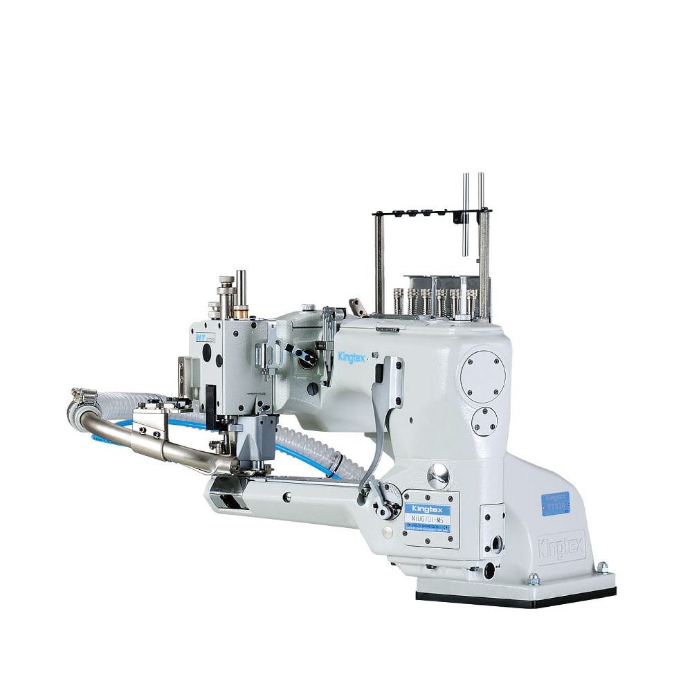 KINGTEX NTD6712 Machine Flatlock - Flatseamer 4 aiguilles 6 fils avec point de recouvrement dessus-dessous Moteur intégré, doubl