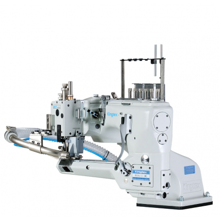KINGTEX NTD6712 Machine Flatlock - Flatseamer 4 aiguilles 6 fils avec point de recouvrement dessus-dessous Moteur intégré, doubl