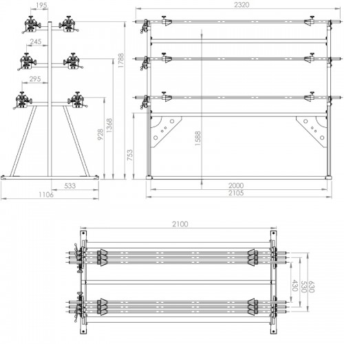 DEROULEUR DE TISSU LS-6