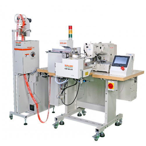 SIRUBA ASP-EBJ100 est une machine automatique d'assemblage de bandes élastiques plat dans des circuits fermés