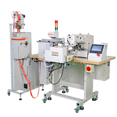 SIRUBA ASP-EBJ100 est une machine automatique d'assemblage de bandes élastiques plat dans des circuits fermés