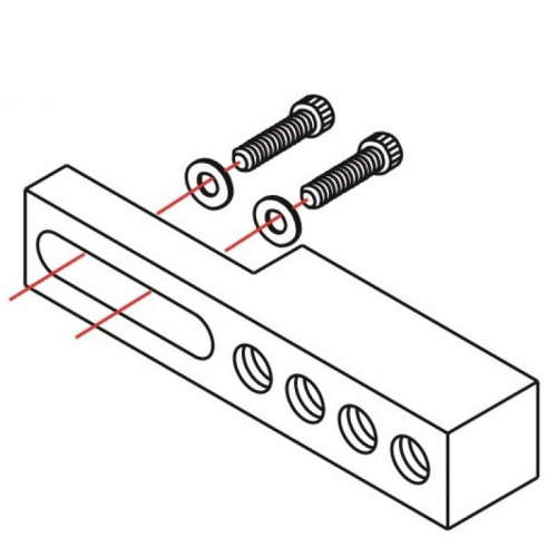 Pièce adaptateur KB09 PFAFF 335, 1245 pour guide escamotable