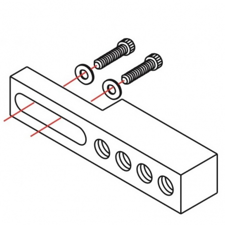 Pièce adaptateur KB09 PFAFF 335, 1245 pour guide escamotable