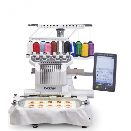 Brother PR1060W machine à broder semi-professionnelle à 10 aiguilles
