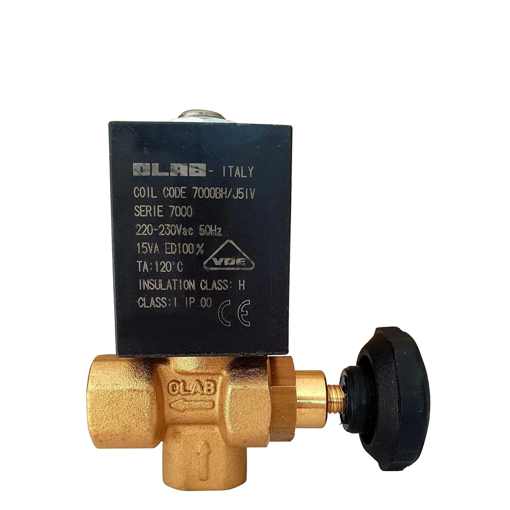 Electrovanne vapeur OLAB avec reglage 1/4" 230V (7000) Ø 2,8mm