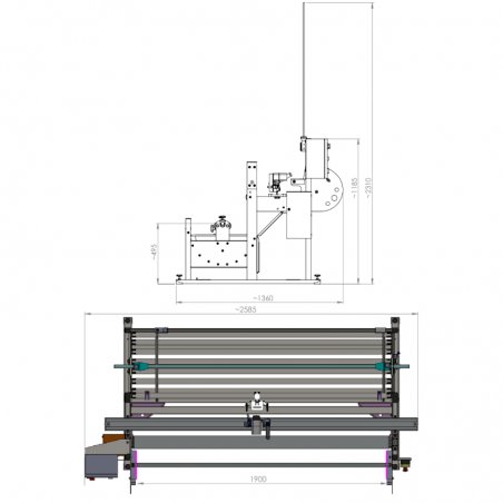 MACHINE A ROULEUSE METREUSE LES TISSUS P-3S