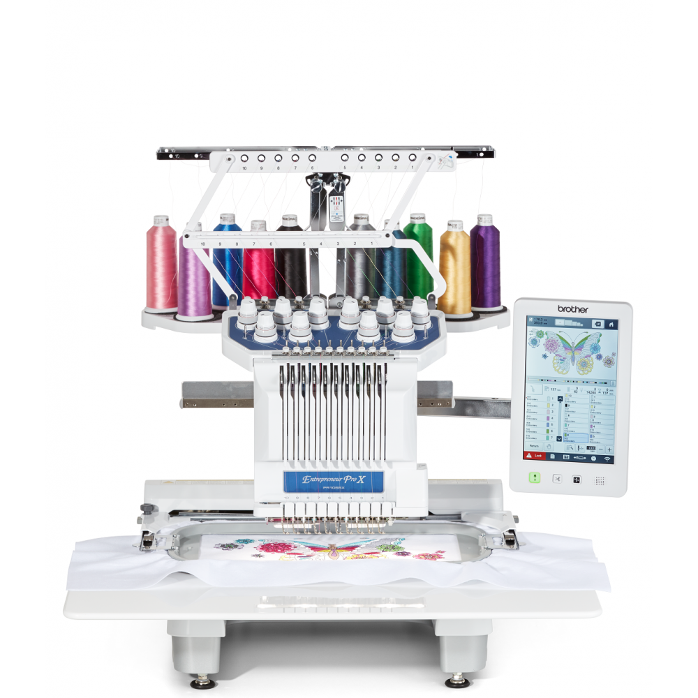 machines à coudre industrielles et familiales JUKI ADLER BROTHER, achetez  Machine à broder Brother PR1055X au meilleur prix - T
