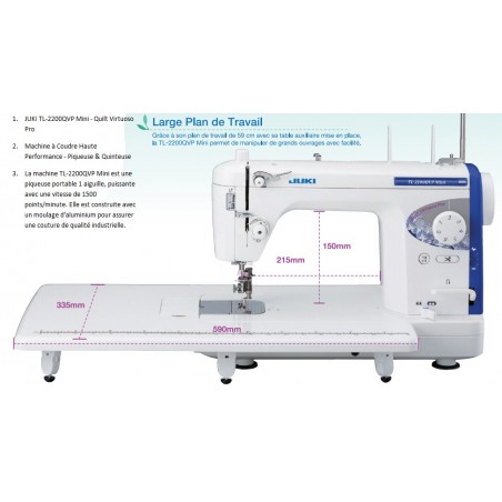 JUKI TL-2200QVP mini machine à coudre piqueuse semi-industrielle